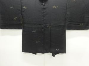 大正ロマン　漆草葉模様織出し一ツ紋羽織